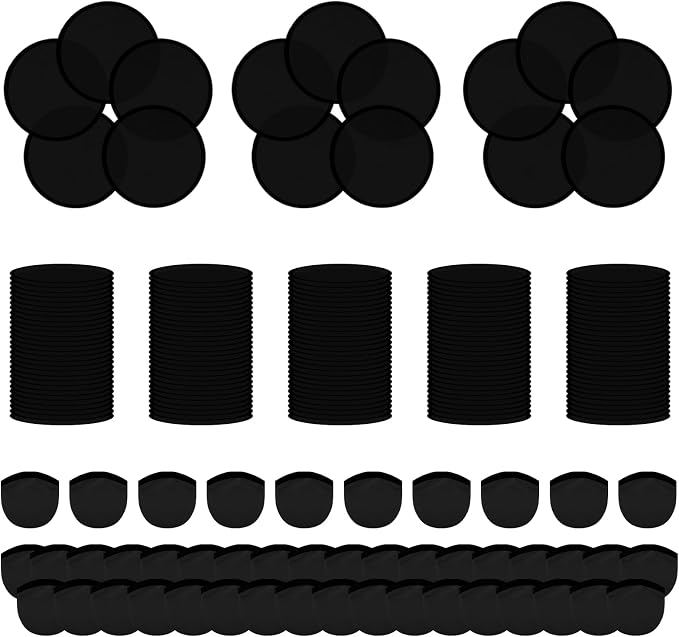 Foldable Flying Disc Fans Set with Bags, 9.8 Inch Black Egde Fabric Beach Flying Disc for Wedding Gift Party Favors Outdoor Activity