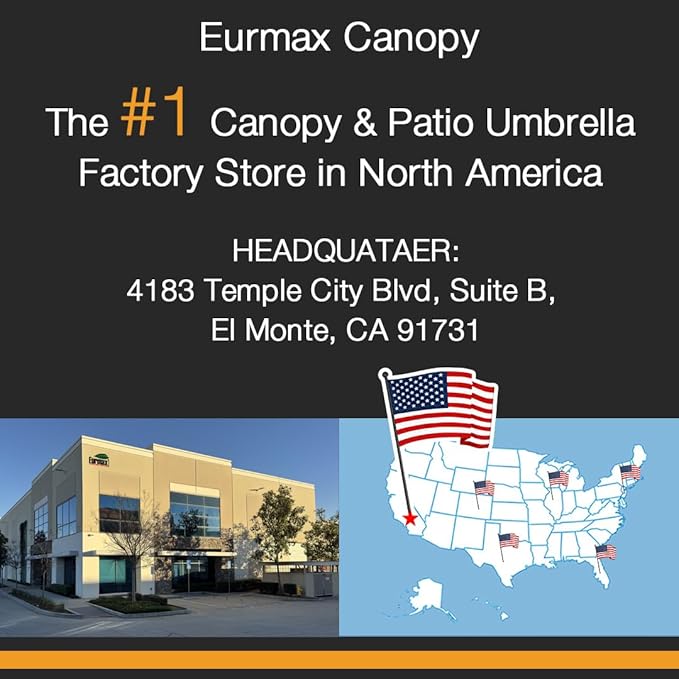 Eurmax USA 4 Pack Heavy Duty Ground Stakes,Industrial Grade Spiral Steel Screw-in Trampoline Anchors with 4 Reinforced Straps,High Wind Stabilizing Kit for Dog Tie-Out,Canopies,Sheds,Swing Sets,Black
