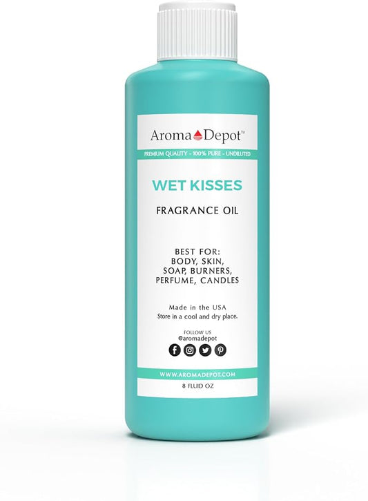 Aroma Depot Wet Kisses 8 oz Fragrance Oil I Perfume I Skin Oil I Scented Oil. DIY Projects Such as Candles, Bath Bombs, Body Butters, Creams & Lotions. Few Drops in The Diffuser, Burners, or Warmers.