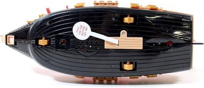 Kids Light Up Pirate Ship Adventure Toy Real Sounds, Black