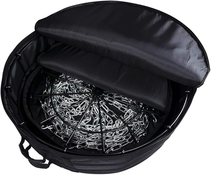 MVP Disc Sports Black Hole Pro HD 24-Chain Portable Disc Golf Basket with Transit Bag