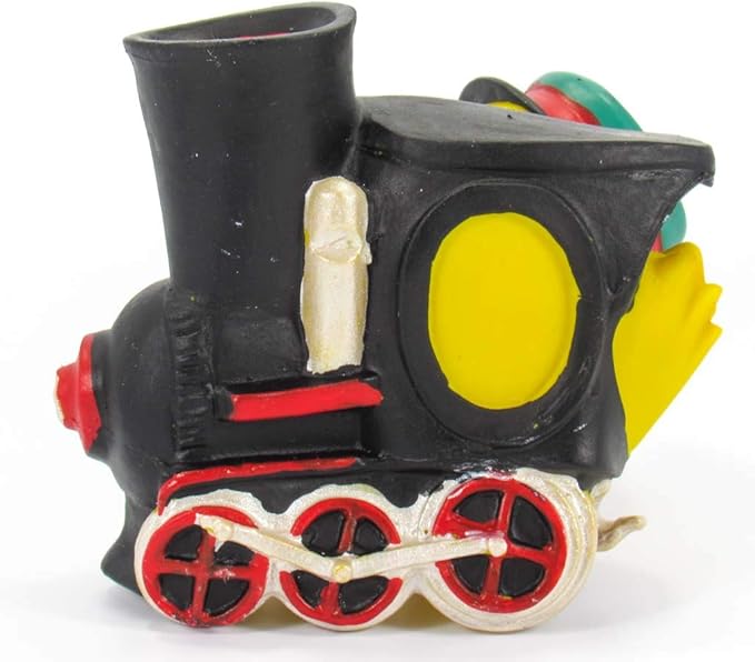 Train Conductor Rubber Duck Bath Toy | All Natural, Organic, Eco Friendly, Squeaker | Imported from Barcelona, Spain