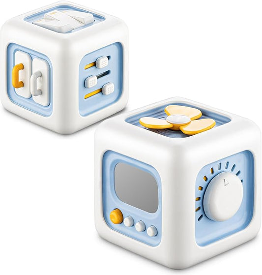 Busy Cube Toy for 1 Year Old, Montessori for 1+ Year Old, Travel Toys for Toddlers 1-3, Learning Fine Motor Skills| Birthday Gifts for 12 Months