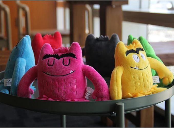 Color Monster Plush Toys, 5.9in Emotional Monster Plush Figure Education Toys (1 Set)