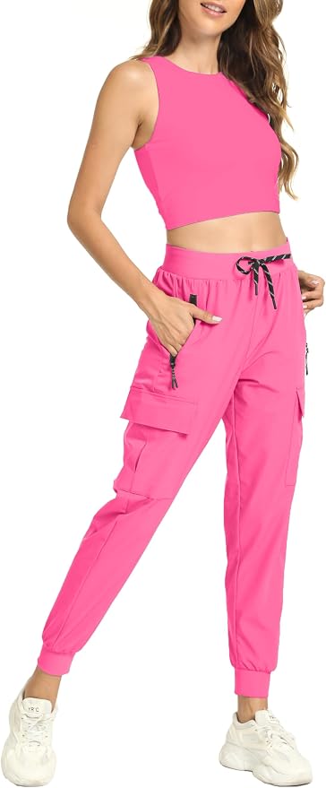 Women's Joggers Cargo Pants Lightweight Quick Dry Hiking Running Pants for Athletic Casual & Outdoor