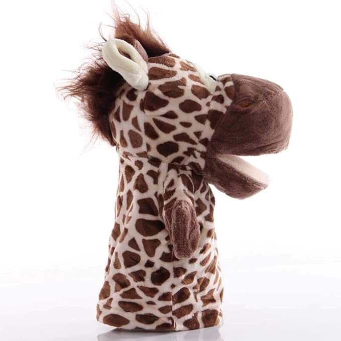 Giraffe Open Mouth Hand Puppets Plush Animal Toys for Imaginative Pretend Play Storytelling