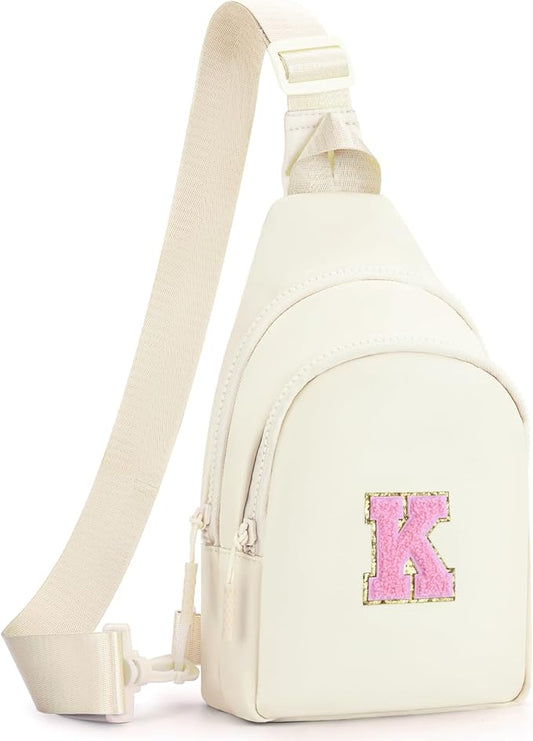 Birthday Gift for 5 6 7 8 9 10 11 12 13 14 15 16 Year Old Girls Fanny Pack Crossbody Bags for Women,Cute Trendy Stuff - Cream,K