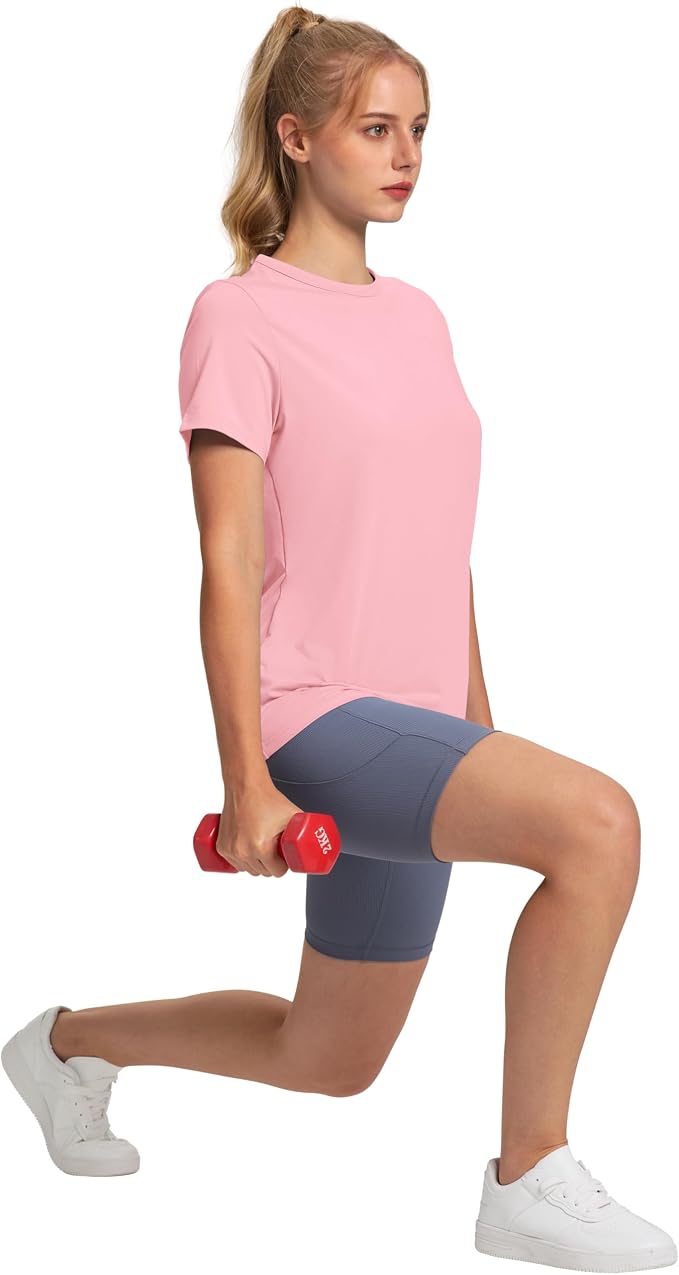 OFEEFAN Workout Tops for Women UPF 50+ Breathable Quick Dry Loose Fit T Shirt Outdoor Yoga Running Hiking Gym Tee Top