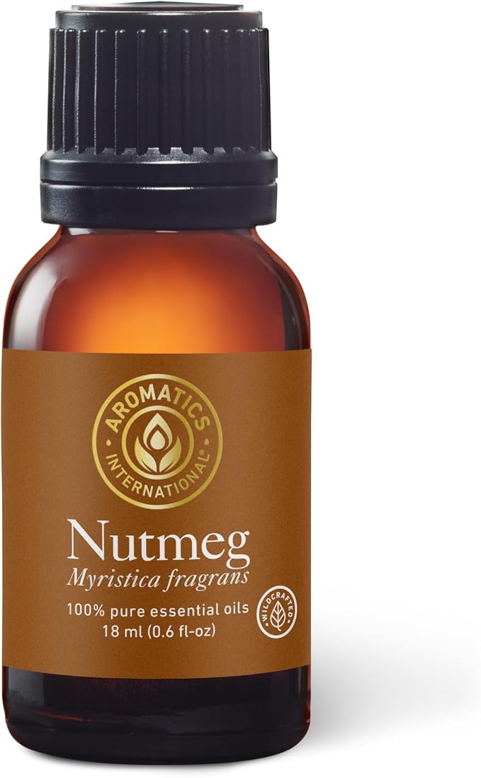 Aromatics International Wildcrafted Nutmeg Essential Oil 18ml | 100% Pure Essential Oil for Diffusion, Aromatherapy & Wellness Use