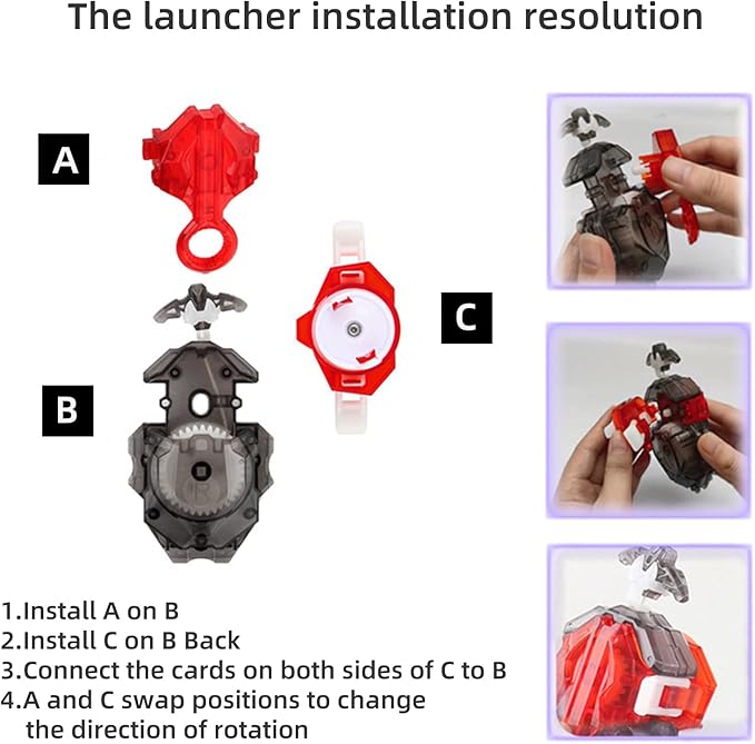 Battling Spinning Tops, Battle Gyro Top Set, Burst Battling Stadium, Two Way Launchers Grip Starter