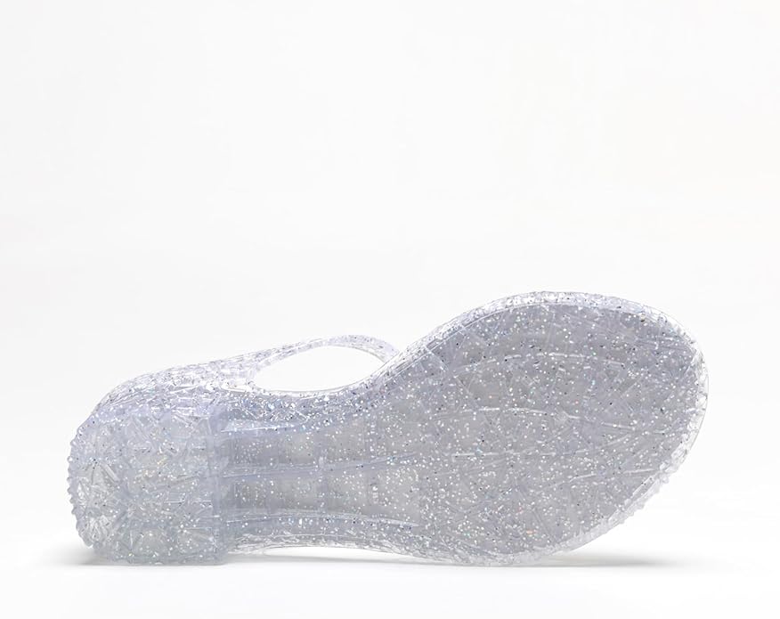 Princess Jelly Flats Shoes Girls Birthday Party Heels Snow Queen Cosplay Costumes Dress Up Sandals for Toddler Little Girls Big Kids