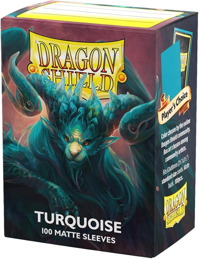 Dragon Shield | Standard Size Card Matte Sleeves | 100 CT - Smooth & Tough Premium TCG Sleeves | Compatible with Pokemon, Flesh & Blood, One Piece & Magic the Gathering | Turquoise - Players' Choice