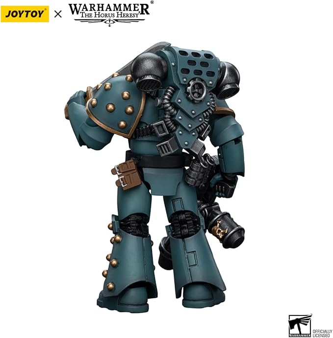 Joytoy Warhammer The Horus Heresy Sons of Horus 1:18 Action Figure Mecha Joy Toy MKIV Tactical Squad Legionary with Flamer Collection Model Anime 4.88 inch