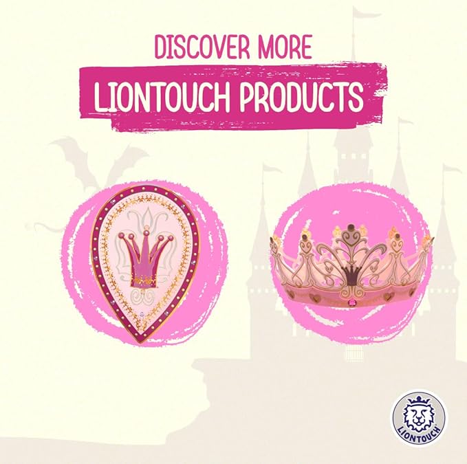 Liontouch - Queen Rosa Foam Sword for Girls - 3-6 Years | Pink Toy Sword for Pretend Play for Toddlers in Glittering Medieval Style | Safe & Durable Accessory for Royal Dress Up & Costumes