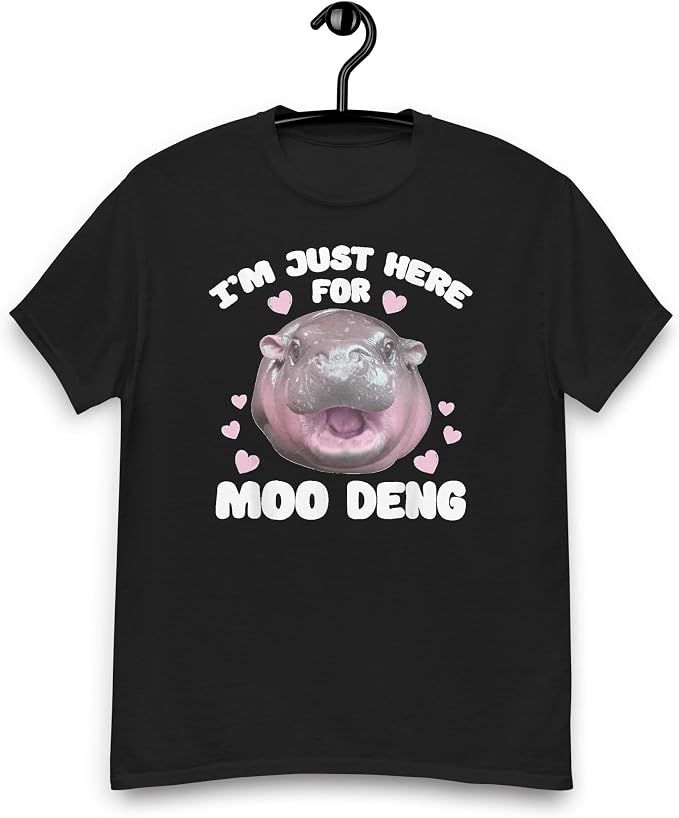 YOUNG GREEN Moo Deng Sweatshirt Moo Deng Bouncy Pig T-Shirt The Cute Baby Hippo Sweatshirt Gift For Moo Deng Lovers