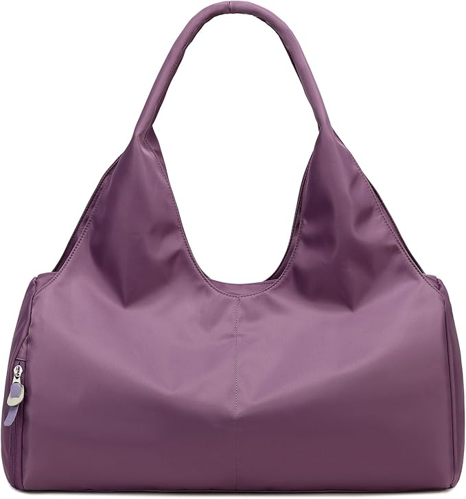 forestfish Yoga Gym Bag for Women with Shoes Compartment & Wet Dry Storage Pockets Lightweight Duffel Bag, Purple