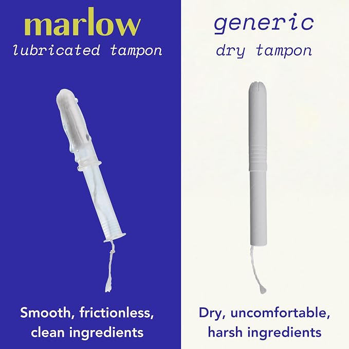 Marlow | Tampon Lubricant | Makes Tampon Insertion Easy | pH Balanced