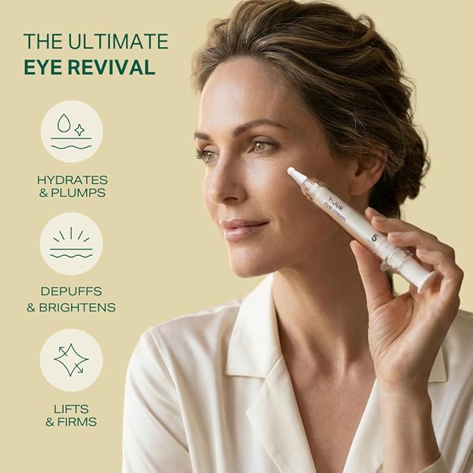 Y’OUR Retinol & Peptide Complex Eye Cream: Anti-Aging for Dark Circles, Puffiness, Wrinkles & Crow’s Feet; Hydrating & Under Eye Repair. Made in USA. Gifts for Women