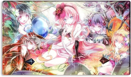 New Mlikemat Playmat Traptrix Girls TCG CCG OCG Trading Card Game Mat with Zones + Free Bag (ZD014-080-A)
