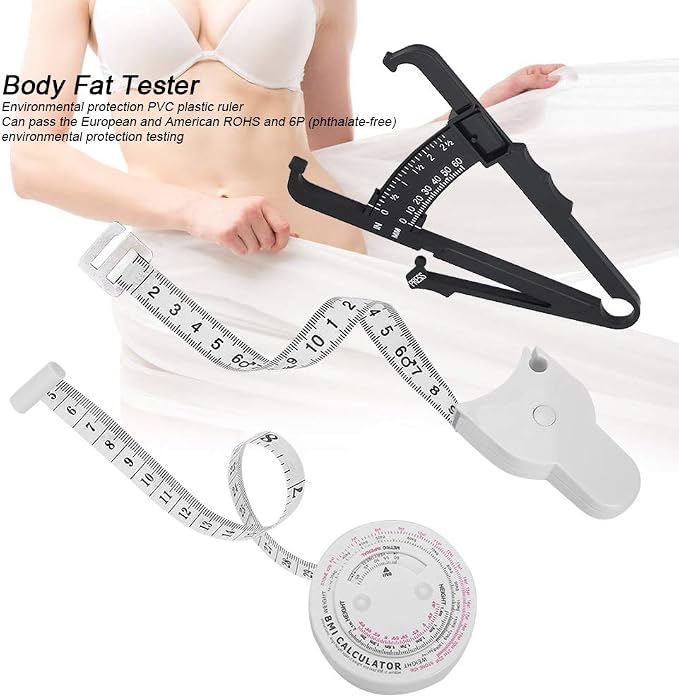 Body Fat Tester Retractable Waist Measuring Tape for Health Measurement BMI Tool Portable for Home Use