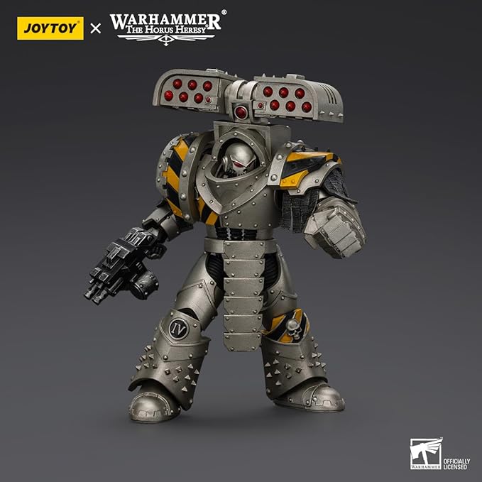 JOYTOY 1/18 Action Figures - Warhammer The Horus Heresy Iron Warriors Tyrant Siege Terminator with Rocket Launcher - 5‘’,Highly Posable Collectible Model Ages 15+
