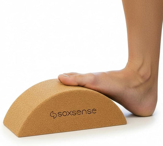 Soxsense Half Moon Recovery Block & Calf Stretching- Improve Balance, Stability & Foot Mobility/Calf Stretcher for Plantar Fasciitis Relief/Yoga & Pilates Balance Trainer