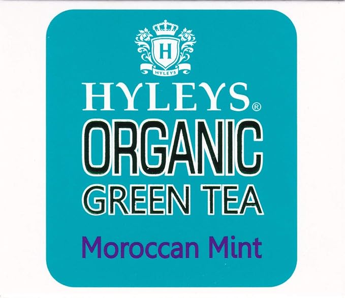 Hyleys Organic Green Tea Moroccan Mint Flavor - 25 Tea Bags (Pack of 2)