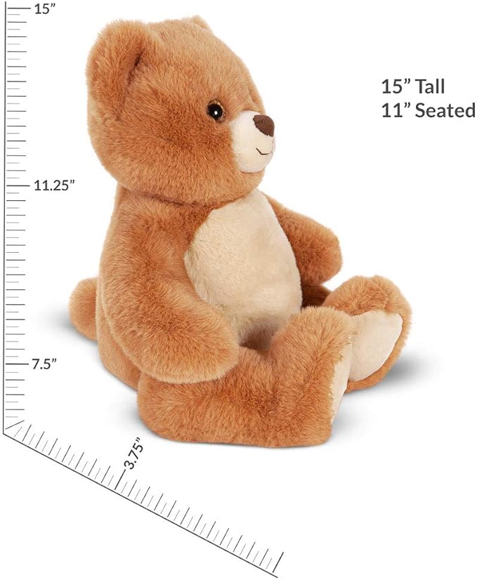 Vermont Teddy Bear Stuffed Animal – 15 Inch Teddy Bear Plushies, Stuffed Animal Honey Teddy Bears Gift for Valentine, Girlfriend, Boyfriend, Baby Shower, Kids
