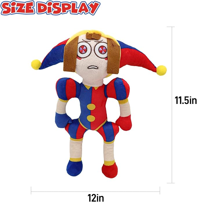The Amazing Digital Circus Plush,11.8" Pomni Plushies Toy Gift, Cute Stuffed Figure Doll for Kids and Adults, Birthday Halloween Christmas Choice for Boys Girls