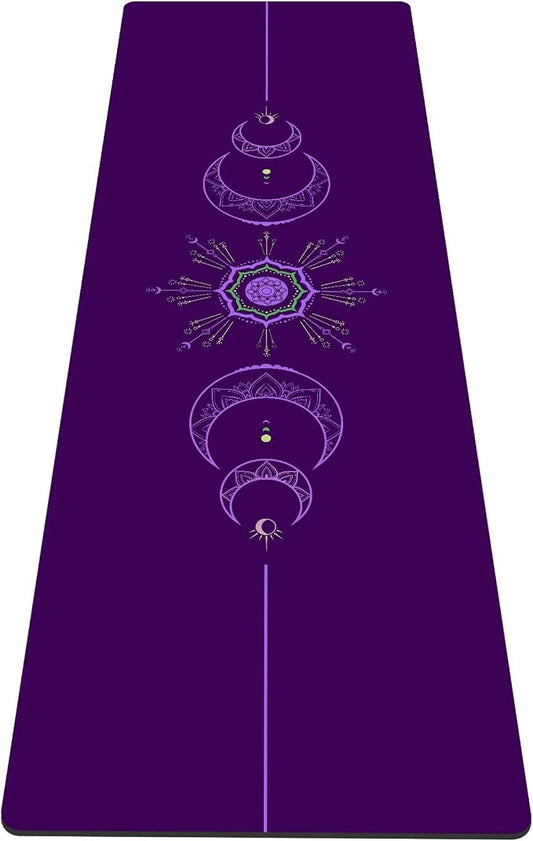 nuveti Yoga Mat Print Extra Thick TPE Non Slip Fitness Exercise Mat with Carrying Bag,72"x24" Extra Thick 6MM Exercise & Workout Mat for Yoga, Pilates Fitness and Floor Exercises