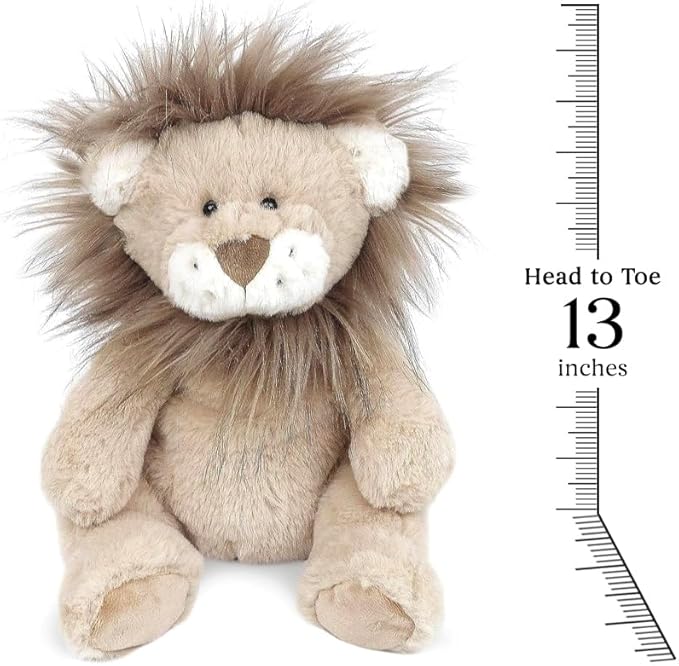 MON AMI Zuri The Lion Plush Stuffed Animal – 13”, Floppy Stuffed Animal, Use as Toy or Nursery Room Décor, Great for Kids of All Ages