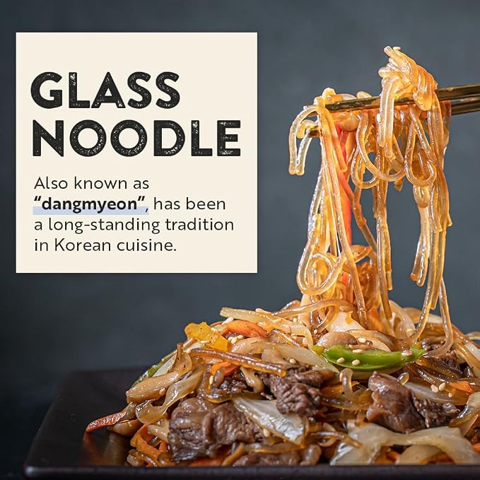 Premium Organic Glass Noodles – [12 Pack - 42oz] – Gluten-Free | Sugar Free | Korean Sweet Potato Vermicelli | Vegan & No Sodium | Low-Calorie Rice & Pasta Alternative for Stir-Fry, Soup & Asian Recipes - O’food