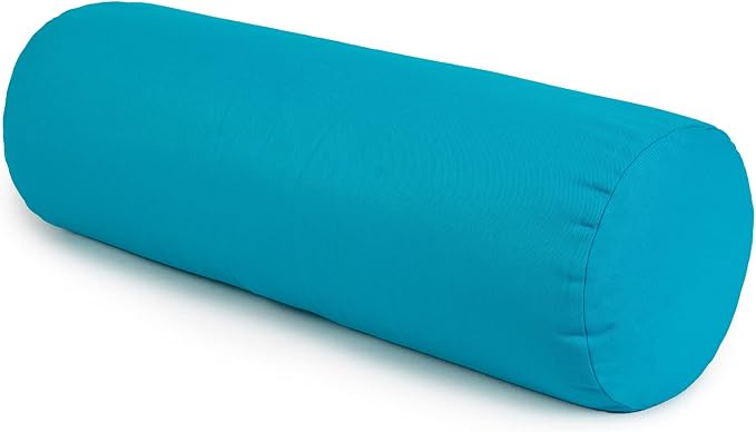 Yoga Studio Yoga Bolster | European Organic Buckwheat | (GOTS Certified) | with Removable Washable Cover