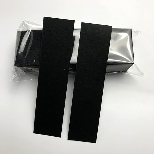 NA Black Perfume Test Paper for Aromatherapy Essential Oil Tester Professional Fragrance Square Shapes Perfume Tester Strips for Aroma Testing with Protector(3.95''X0.98'')