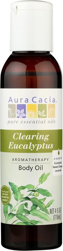 Aura Cacia Eucalyptus Massage Oil, 4 FZ