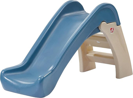 Step2 Play & Fold Junior Slide, Kids Indoor/Outdoor Play Slide, Backyard Playground Set, Easy Grip, Wide Ladder, Outside Jungle Gym, For Toddlers 1.5-4 Years Old