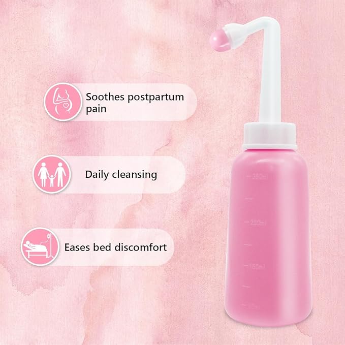 Premium Peri Bottle for Postpartum Care | Upside Down Peri Bottle, Portable Bidet for Perineal Recovery and Cleansing After Birth 12OZ/350ml