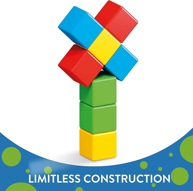 Geomag Magicube 8pcs Magnetic Blocks - Magnetic Building Blocks for Toddlers 1-3, Montessori Toys for 1+ Year Old, Autism Sensory Product, Magnets for Kids