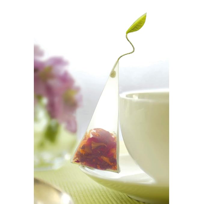 Tea Forte Premium Petite Presentation Box Gift Set Sampler, 10 Count, 2 of Each Blend Individually Wrapped Handcrafted Pyramid Infuser Bags, Lotus Tea