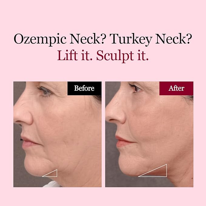 ROUND LAB Camellia Deep Collagen V Lifting Gel Mask 4ea | Double-chin Turkey Neck Instant Face Lifting Mask, Cooling and Depuffing Face Toning Belt, Firming Sagging Skin, Korean Skin Care, 10g/0.35oz