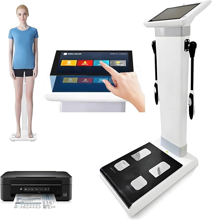 10.1 inch HD Touch Bioimpedance Analysis Machine, Smart Body Composition Health Assessment Body Scanner, Height Body Fat Analyzer, Support Multiple Users