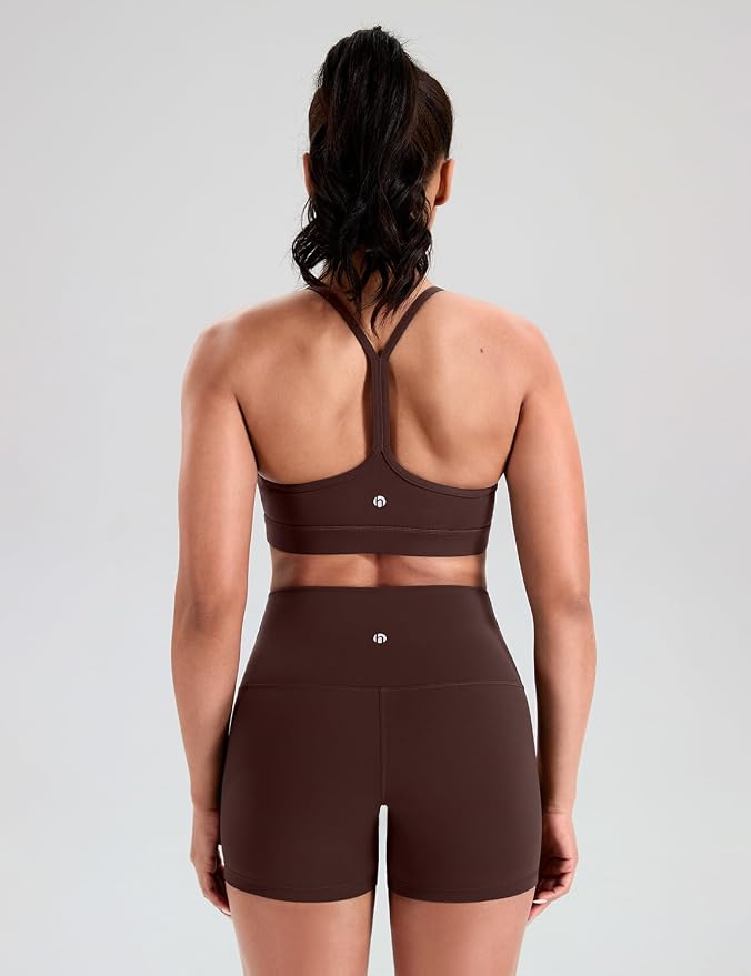 HeyNuts to Freest Womens Y Back Sports Bra, Spaghetti Strap Racerback Low Impact Workout Yoga Tops Padded A-C Cups *Updated