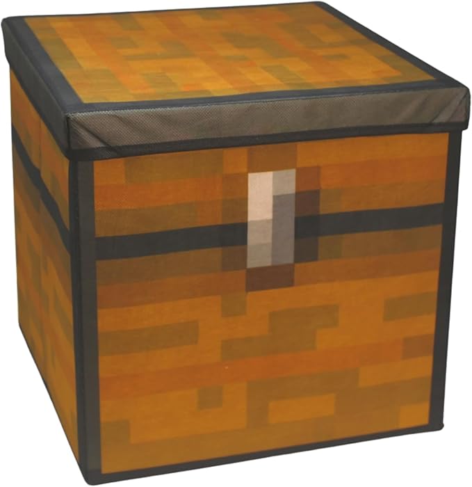 Large 14 x 14 Pixelated Box - 4 Pack | Birthday Party Supplies | Storage Decoration and Prop, Big Birthday Box | Storage Bin Chest With Lid Gift Accessory (4 Pack)