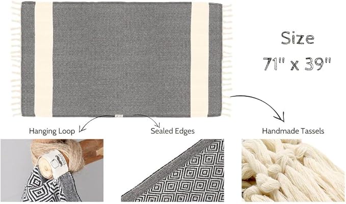 Bazaar Anatolia Turkish Beach Towel – 100% Cotton, Quick Dry, Sand Free Towel for Bathroom, Camping, Travel, Sage Olive – Oversized 71x39 Inches – Diamond Green