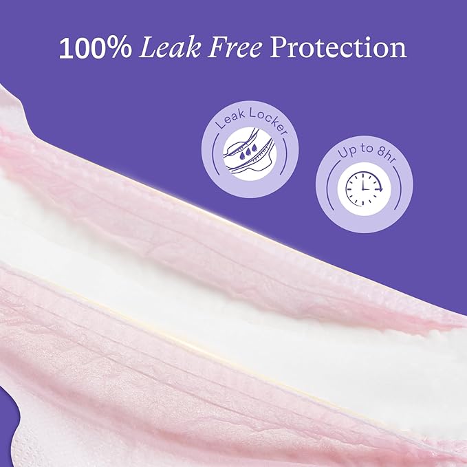 PurComfy 24 Count Premium Postpartum Pads with Wings, Large Maximum Absorbency Postpartum Maternity Pads Ultra Soft Heavy Flow Secure Leak Protection After Birth