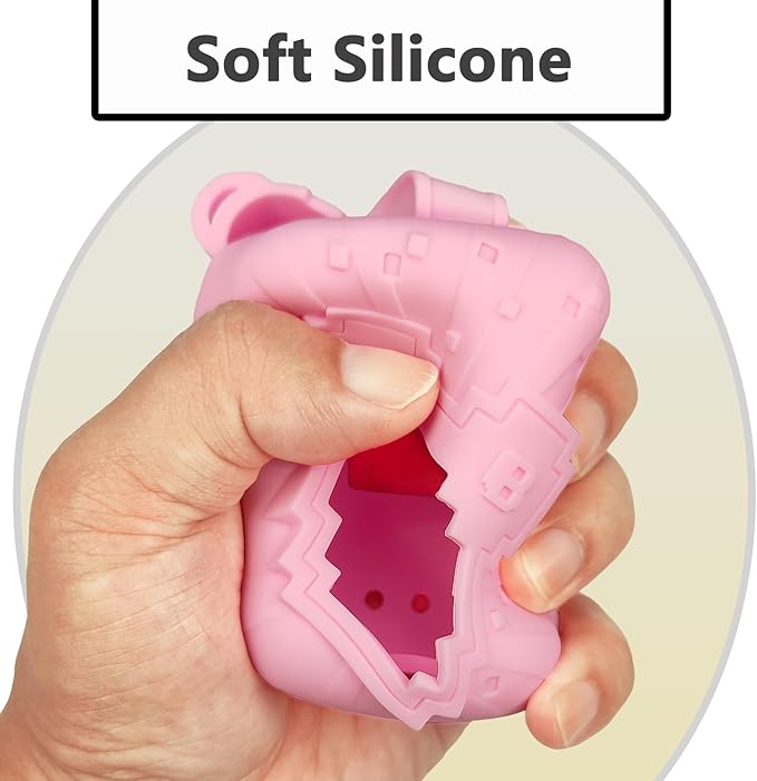 JCHPINE Silicone Cover Case for Bitzee Disney Interactive Digital Pet and Case, Protective Skin Sleeve for Bitzee Disney Virtual Electronic Pets (Pink)