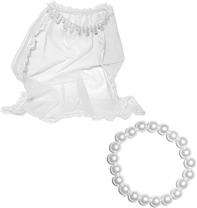 17cm Doll Clothes – Wedding Garden Princess Dress Outfit for 1:6 Scale Dolls | Elegant Bridal Gown with Floral Details, Veil & Accessories (No Doll Included)