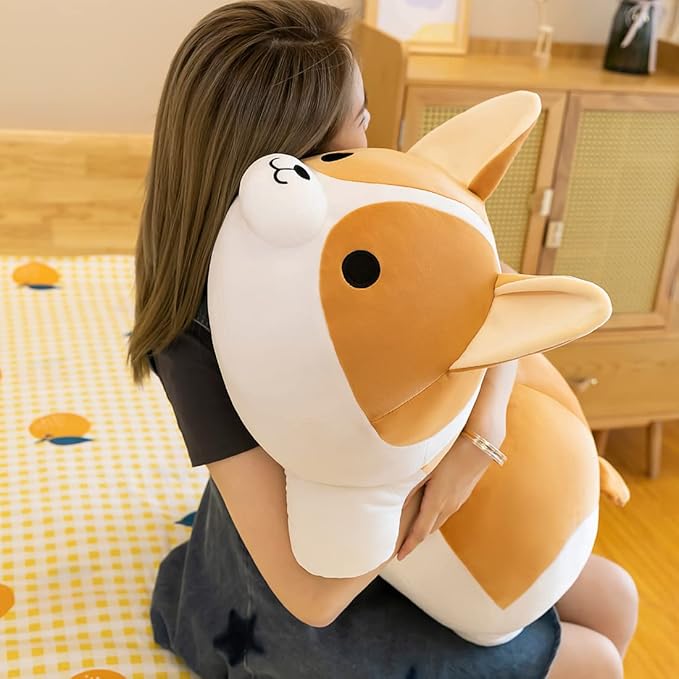 Corgi Stuffed Animal Soft Corgi Dog Plush Toys, Cute Shiba Inu Akita Plush Pillow Gifts for Kids and Girls(23.6inch/60cm)…