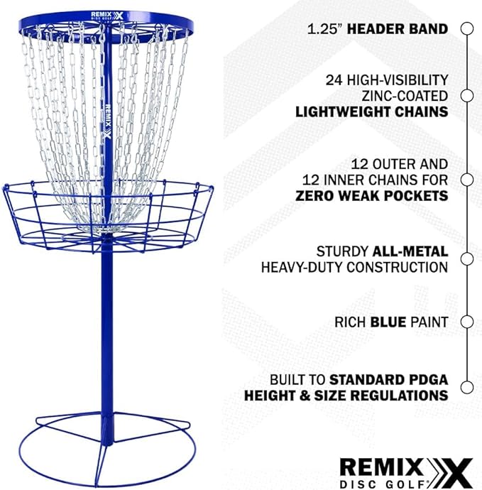 Remix Deluxe Practice Basket for Disc Golf - Choose Your Color and Style