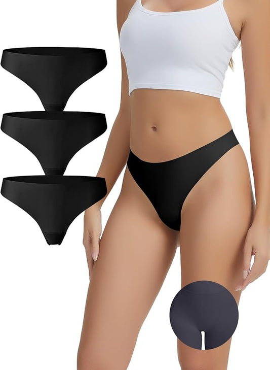 Seamless Camel Toe Thongs for Women Invisible Thong Panty Liners No Show Camel toe G-Strings Workout Underwear